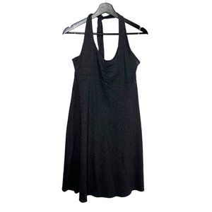 Prana Charcoal Grey Halter Knee Length Dress Medium